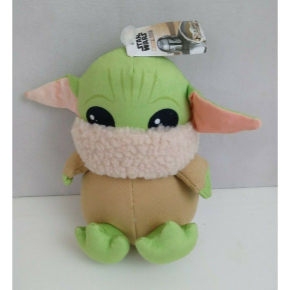 New Star Wars Mandalorian Baby Yoda The Child Grogu 7" Plush Squeaker Dog Toy - Picture 1 of 6